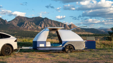 Teardrop camping trailers increase EV driving range — with lots of batteries on board