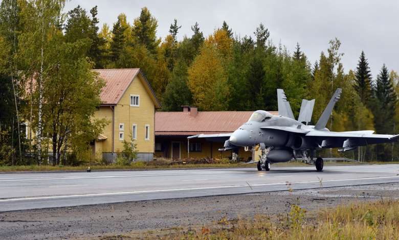 Finland closes highways for Air Force runway drills