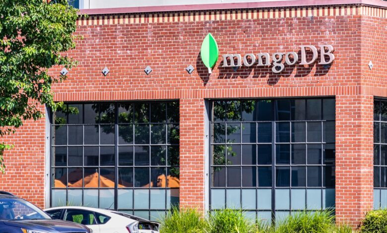 July 30, 2019 Palo Alto / CA / USA - MongoDB HQ in Silicon Valley; MongoDB Inc. is an American software company that develops and provides commercial support for the open source MongoDB