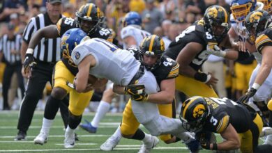 Second-half safety leads Iowa past South Dakota State 7-3 in a confusing game