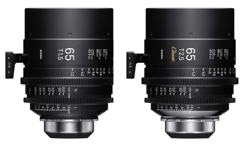 SIGMA Announces Development of 65mm T1.5 FF CINE Prime and 65mm T2.5 FF CINE Classic Prime Lenses