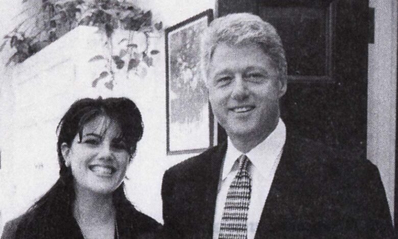 President Clinton poses with Monica Lewinsky in a 17 November, 1995 photo