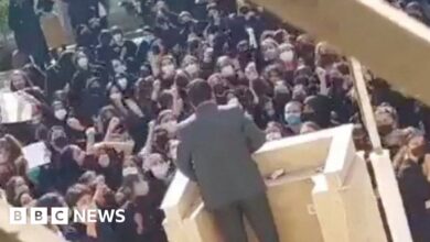 Iran protests: Schoolgirls make bizarre paramilitary speeches