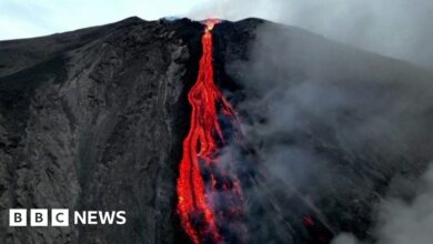 Stunning video shows Italian volcano erupting again