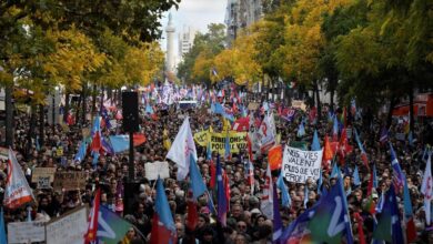 Tens of thousands of March in Paris to protest the cost of living increase