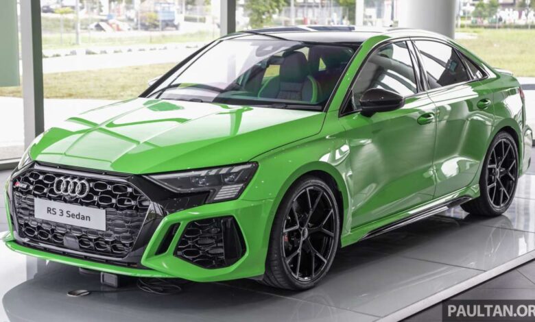 Audi RS3 Sedan 2023 in Malaysia - 2.5L turbo, 400 PS, 500 Nm, 0-100 km/h in 3.8 seconds, price from RM650,000 to RM750,000