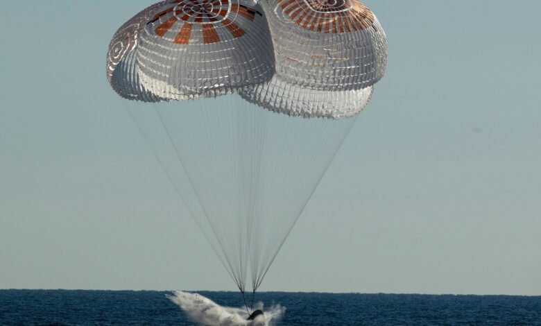 NASA SpaceX Crew-4 astronaut lands safely in the Atlantic Ocean after 170 days in orbit