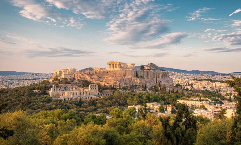 arial view of Athens, Greece