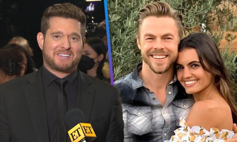 Derek Hough Reveals How Michael Bublé Agreed To Be A Singer At His Wedding (Exclusive)
