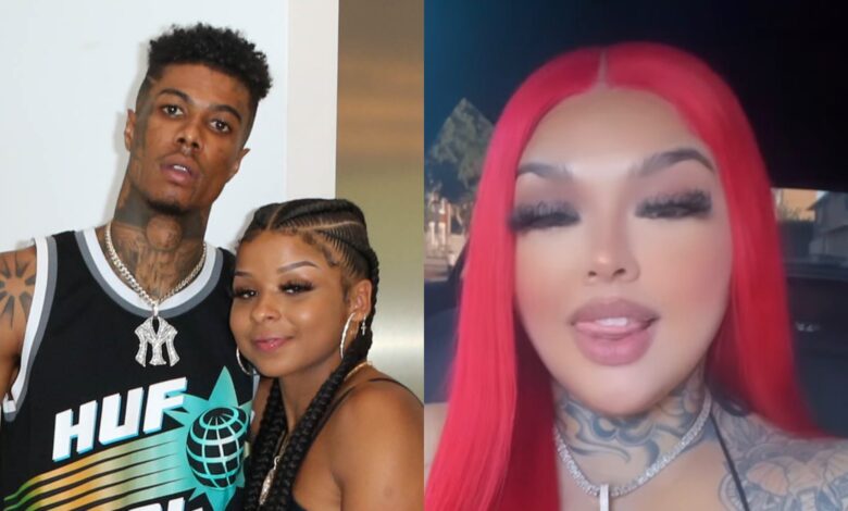 Clip shows Blueface with the children's mother in the middle of the Chrisean Rock Fallout event