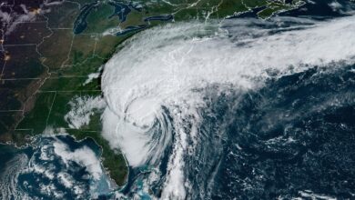 A satellite image of Ian as it approached the Carolinas on September 30.