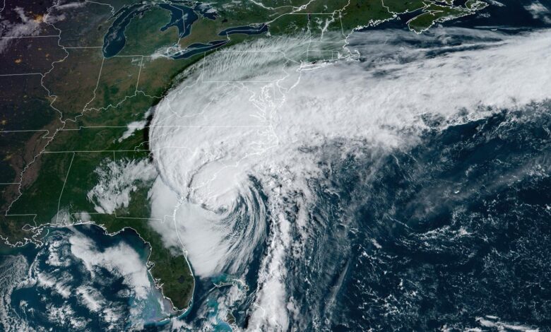 A satellite image of Ian as it approached the Carolinas on September 30.
