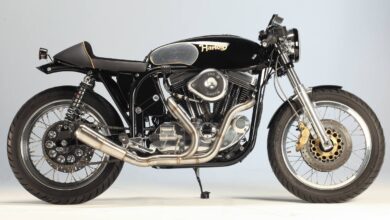 Baked to perfection: A coffee racer Harton drives the Sportster