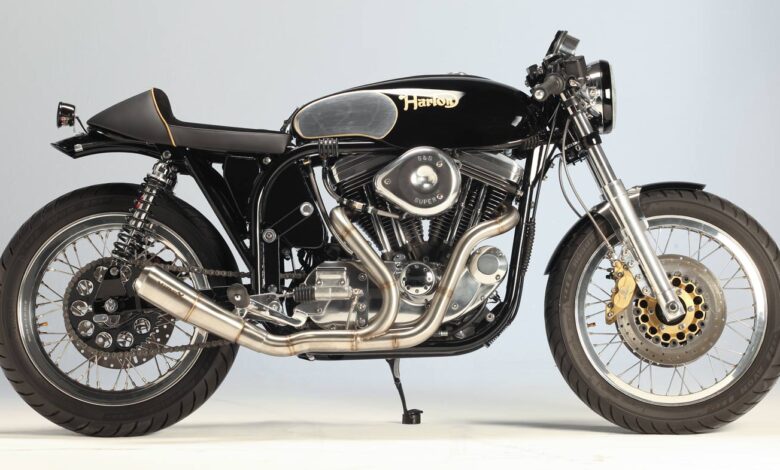Baked to perfection: A coffee racer Harton drives the Sportster