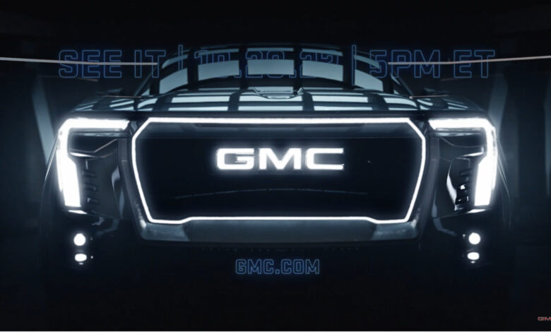 GMC Sierra EV Denali teased ahead of October 20 launch