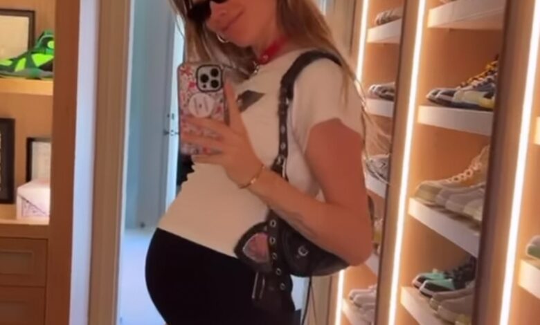 See Behati Prinsloo's Large Maternity Shoe & Wardrobe Collection