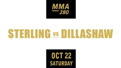Aljamain Sterling vs TJ Dillashaw full fight video UFC 280 poster by ATBF
