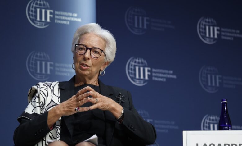 Lagarde says ECB may have to limit growth to control inflation