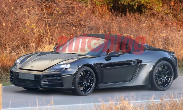 Porsche Boxster electric for the first time spying