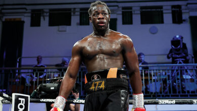 Potential: Aloys Junior was offered a five-year contract with Frank Warren despite losing his professional debut