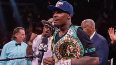 Jermall Charlo approaches Dmitry Bivol for the heavyweight bout