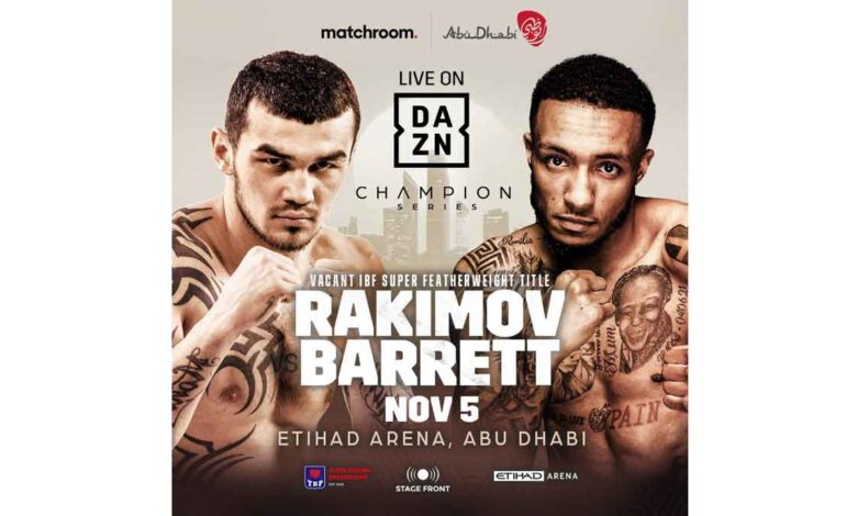 Shavkatdzhon Rakhimov vs Zelfa Barrett full fight video poster 2022-11-05