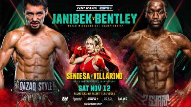 Zhanibek Alimkhanuly vs Denzel Bentley full fight video poster 2022-11-12
