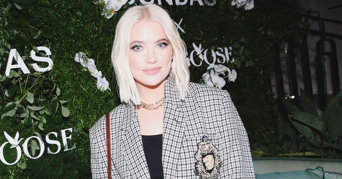 Ashley Benson styling with Blazer and boots like a LA girl