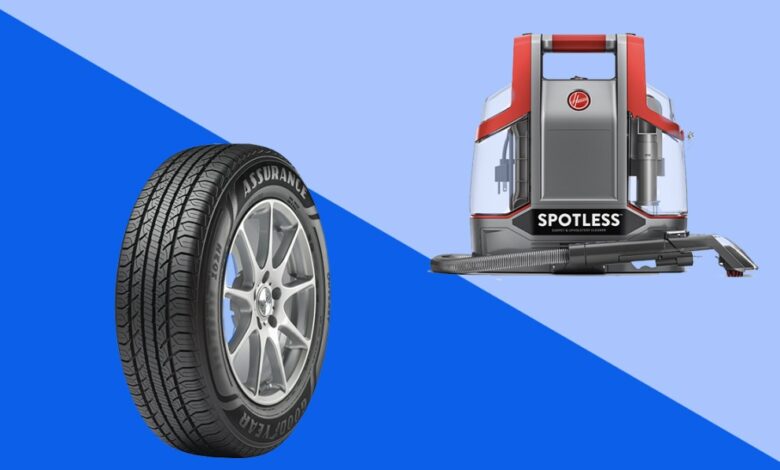 Get $50 off a portable Hoover spot vac and Goodyear tires for under $100 each