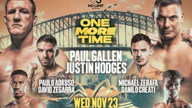 Paul Gallen vs Justin Hodges 2 full fight video poster 2022-11-23