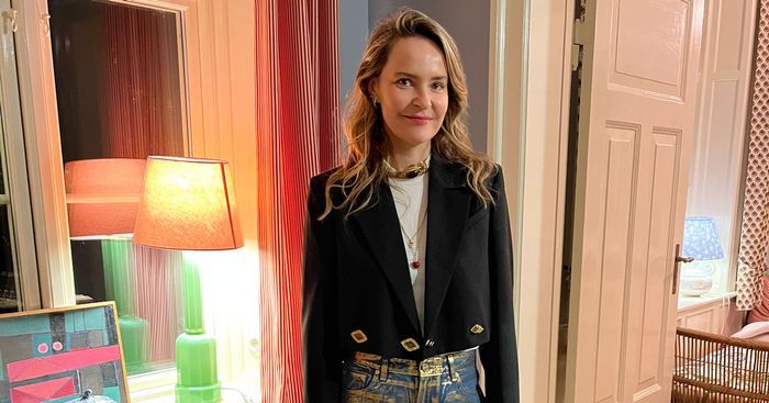 Here's the Scandi-Girl way to style jeans for a party