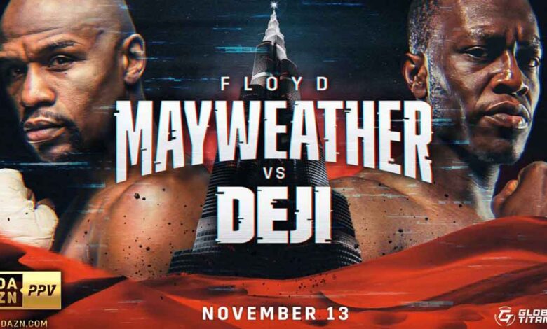 Floyd Mayweather Jr vs Deji Olatunji full fight video poster 2022-11-13