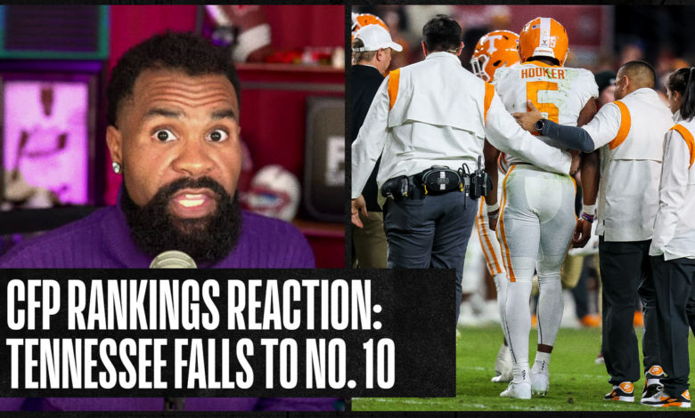 CFP Rankings Reaction: Tennessee falls to No. 10 after Hendon Hooker injury