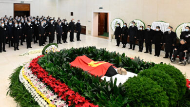 Chinese leader emphasizes solidarity at Jiang Zemin's funeral