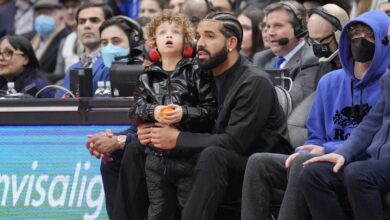 Drake shows off his son Adonis' basketball skills in new video