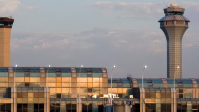 Chicago O'Hare at sunset