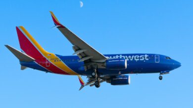 Southwest Boeing 737-700 in the sky over Los Angeles