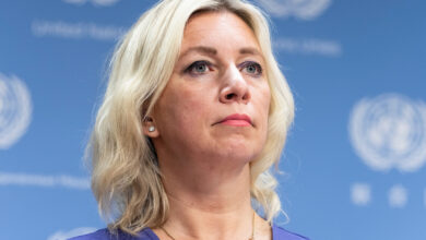 Russian foreign ministry spokeswoman Maria Zakharova is pictured at UN headquarters in New York on September 24.