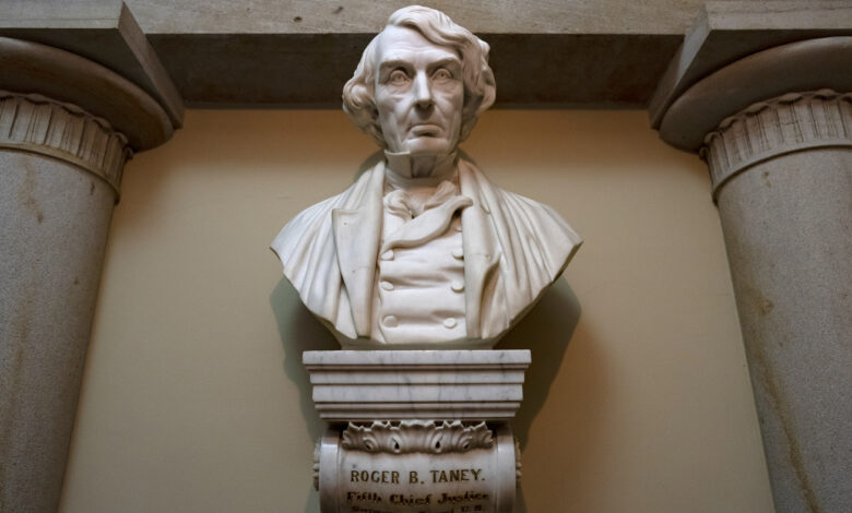 Congress votes to remove bust of former Justice Roger Taney from Capitol : NPR
