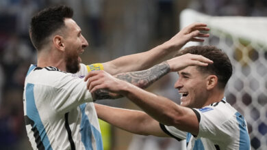 Argentina beat Australia, straight into the quarterfinals : NPR