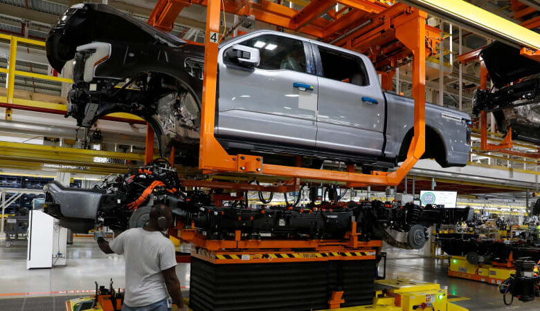 Why is it difficult for Ford to keep up with orders for F-150 Lightning?