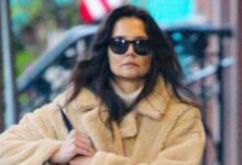 Katie Holmes' amazing Sherpa jacket is so chic