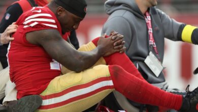 Samuel (ankle) exits, Purdy stars as 49ers handle Buccaneers