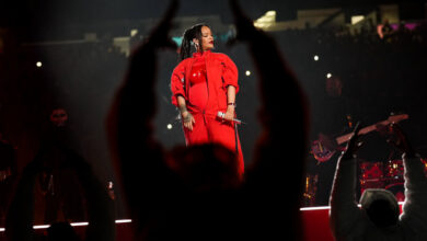 At the Super Bowl, Rihanna briefly returned to the music scene
