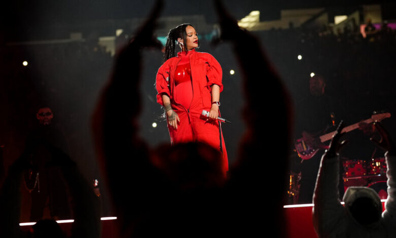 At the Super Bowl, Rihanna briefly returned to the music scene