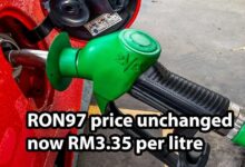RON97 petrol price updated for the week of February 4, 2023 - premium petrol price unchanged, RM 3.35/liter