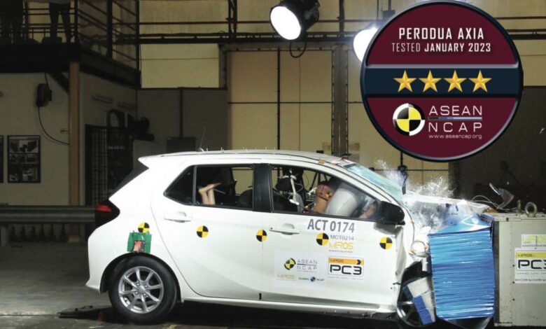 2023 Perodua Axia rated 4 stars ASEAN NCAP
