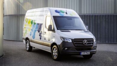 Revealed Mercedes-Benz eSprinter 2024 electric van, cabin-chassis