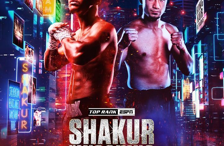 Shakur Stevenson vs Shuichiro Yoshino on April 8 in Newark