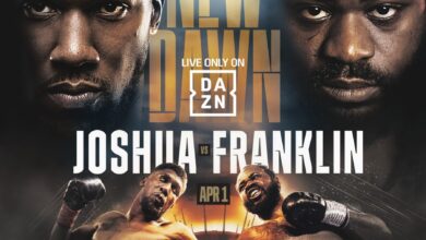 Anthony Joshua faces Jermaine Franklin on April 1 in London